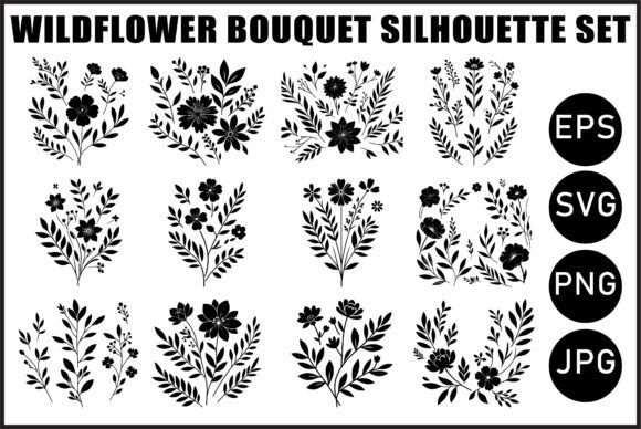 Download Black Wildflower Bouquet Vector Bundle - Premium Resources
