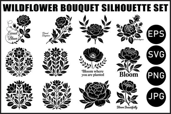 Download Wildflower Bouquet SVG Bundle - Premium Bundle